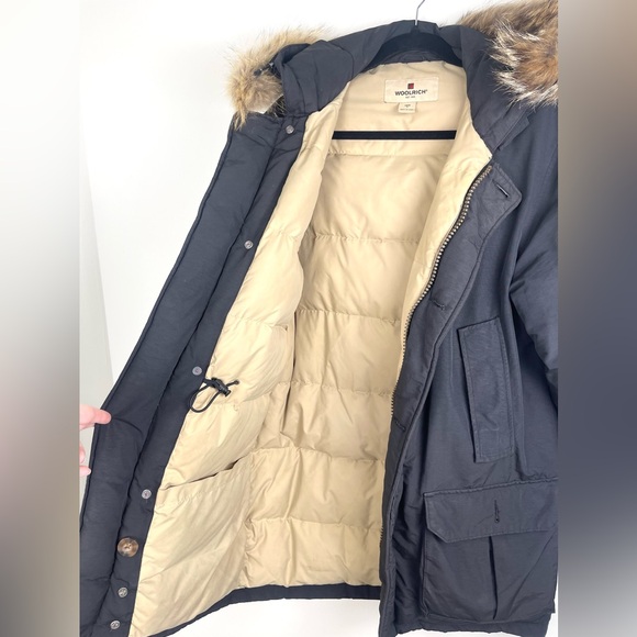Woolrich Arctic Parka Jacket, Men’s Small, Goose Down Fill, Coyote Fur Hood, GUC - Picture 10 of 16